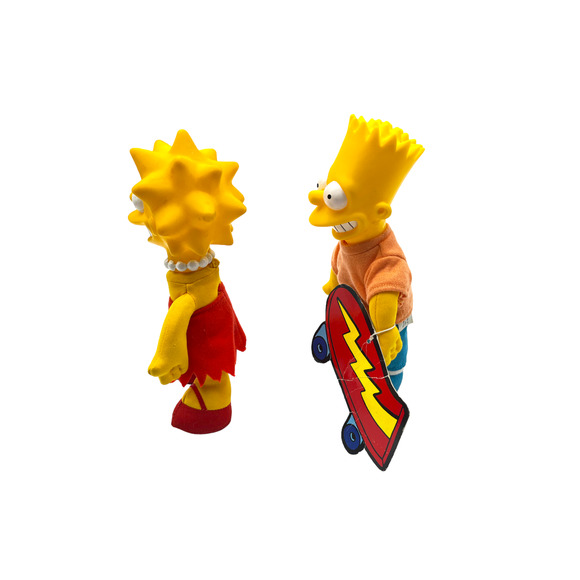 Bart 9" & Lisa 8" Simpson Doll Plush Vintage Mattel 20th Century Fox 1990 - Picture 3 of 11
